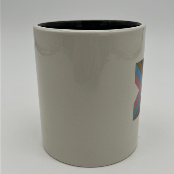 Rainbow Gay Pride Flag White Coffee Mug with Black Interior by Celebrate It - Picture 2 of 9